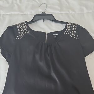 Apt. 9 Black Studded Women's Top